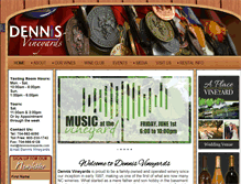 Tablet Screenshot of dennisvineyards.com